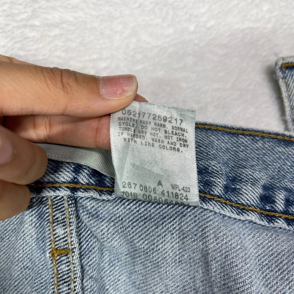 Levi's 505 Straight Leg Jeans Men's 34X31 Blue Denim Pockets Zip‎ Fly - Flaws